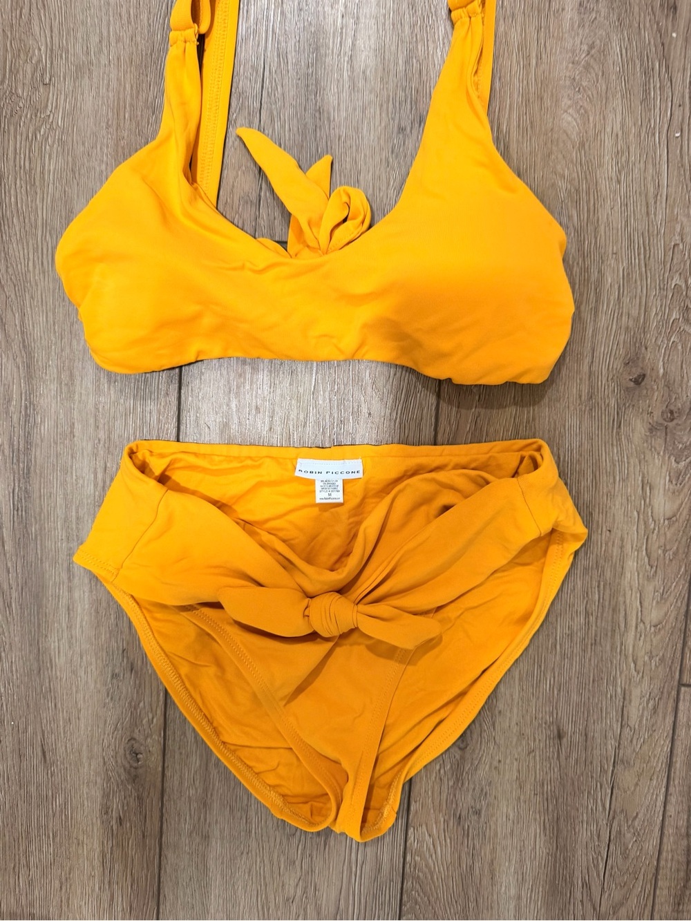 Robin Piccone Yellow Tie Bikini Set